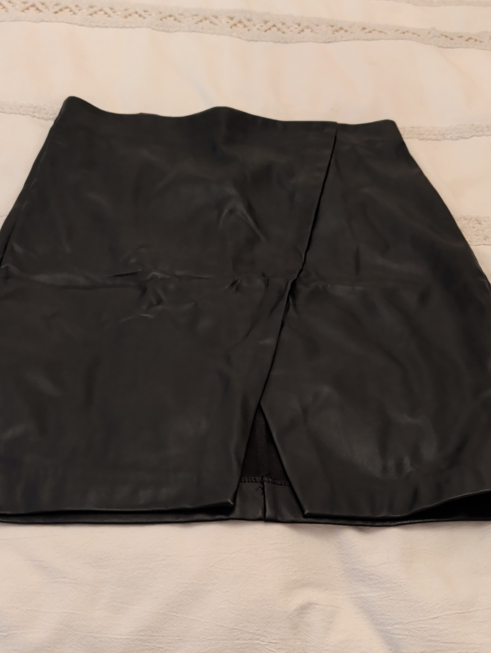 Black Vegan Leather Mini Skirt - Classic Sleek Style